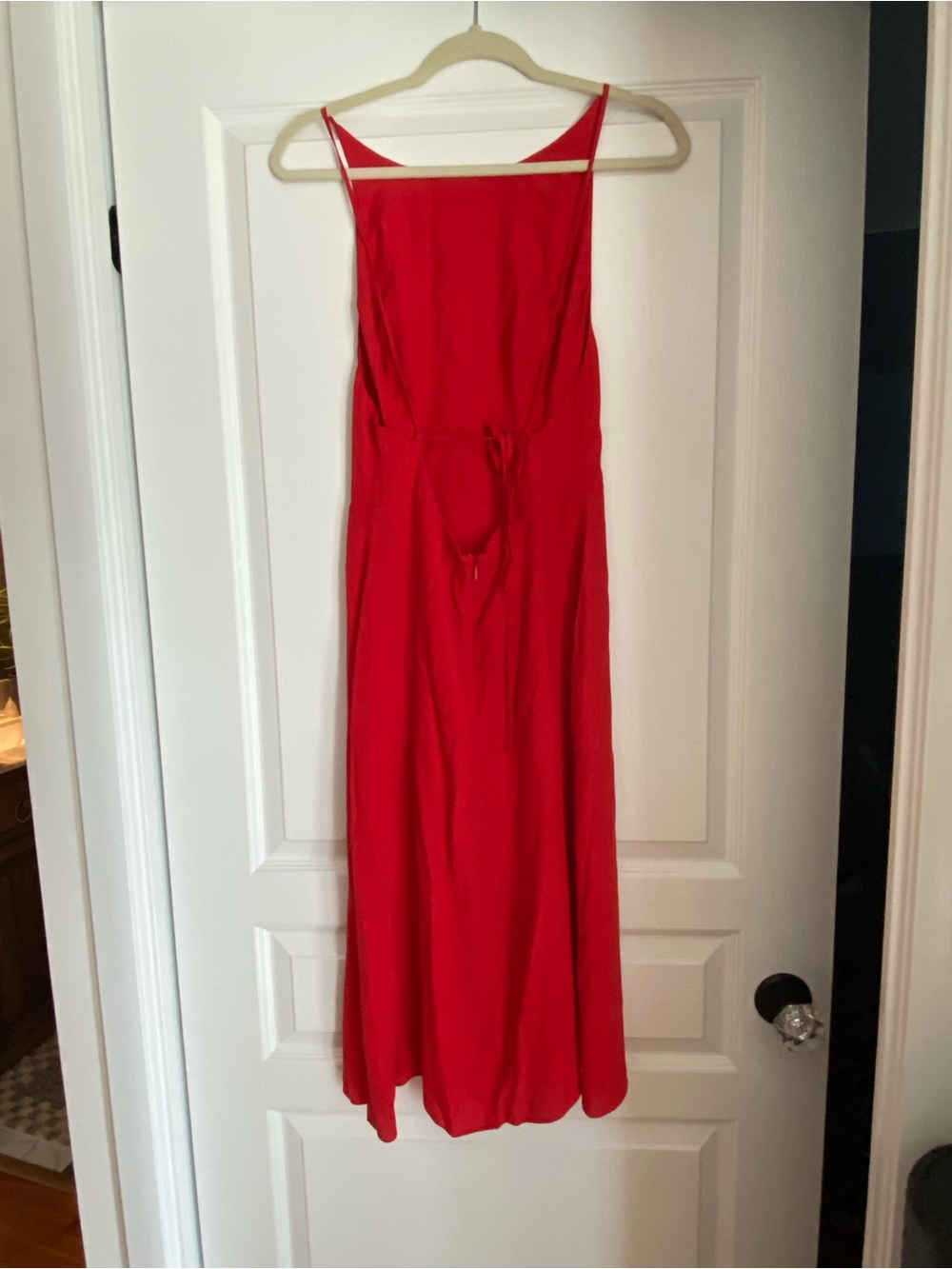 Aritzia Red Backless Midi Slip Dress - Picture 3 of 3
